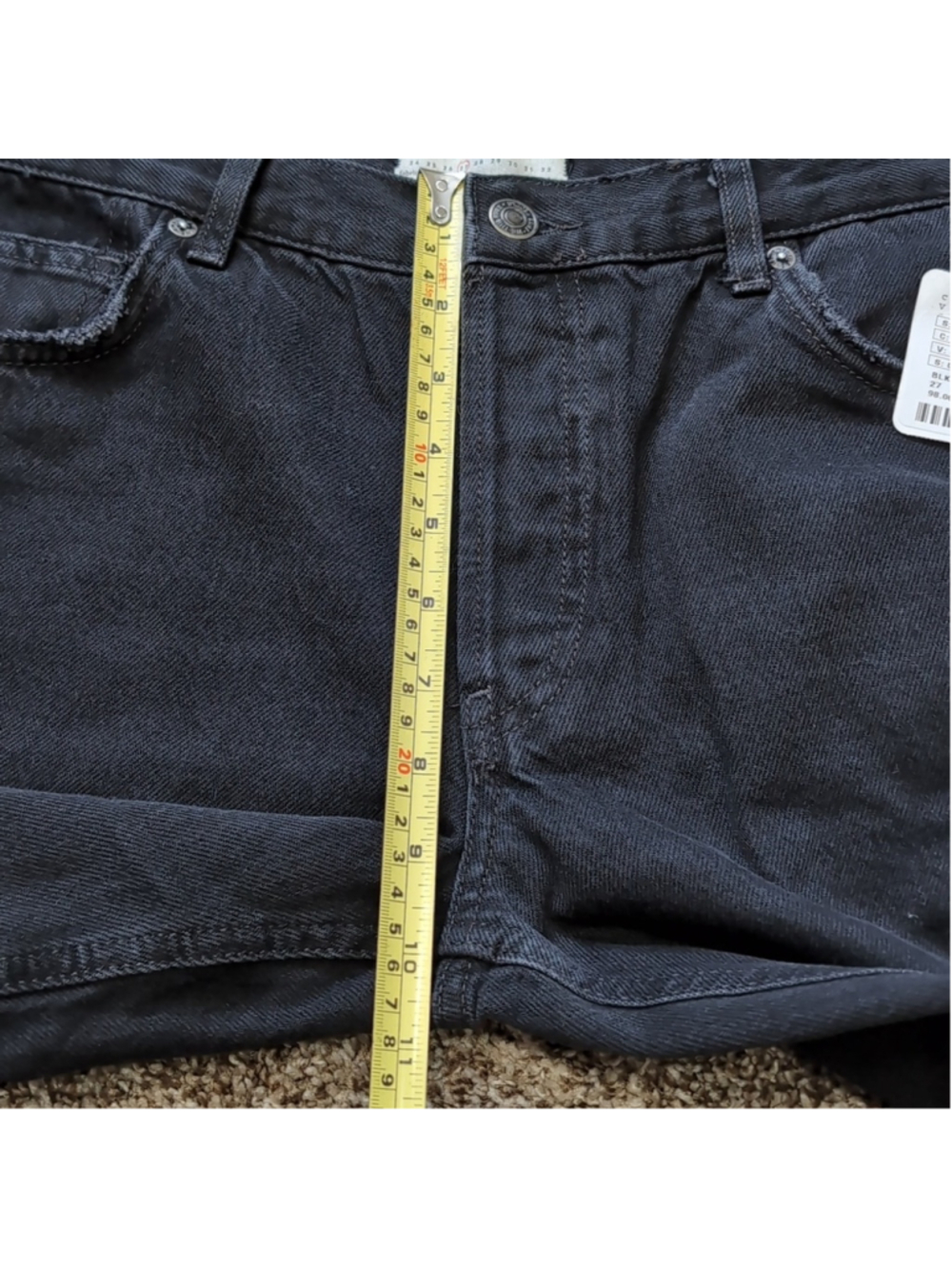 Free People Maggie Mid Rise Distressed Black Women Jeans Size 27 NEW - Picture 7 of 16
